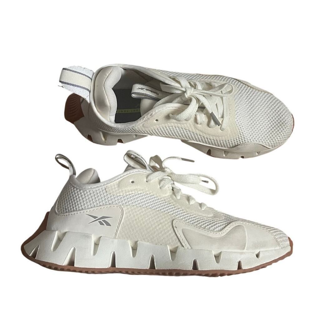 Reebok Women's Zig Dynamica STR White Sneakers size 7 Minimalist Training Shoes